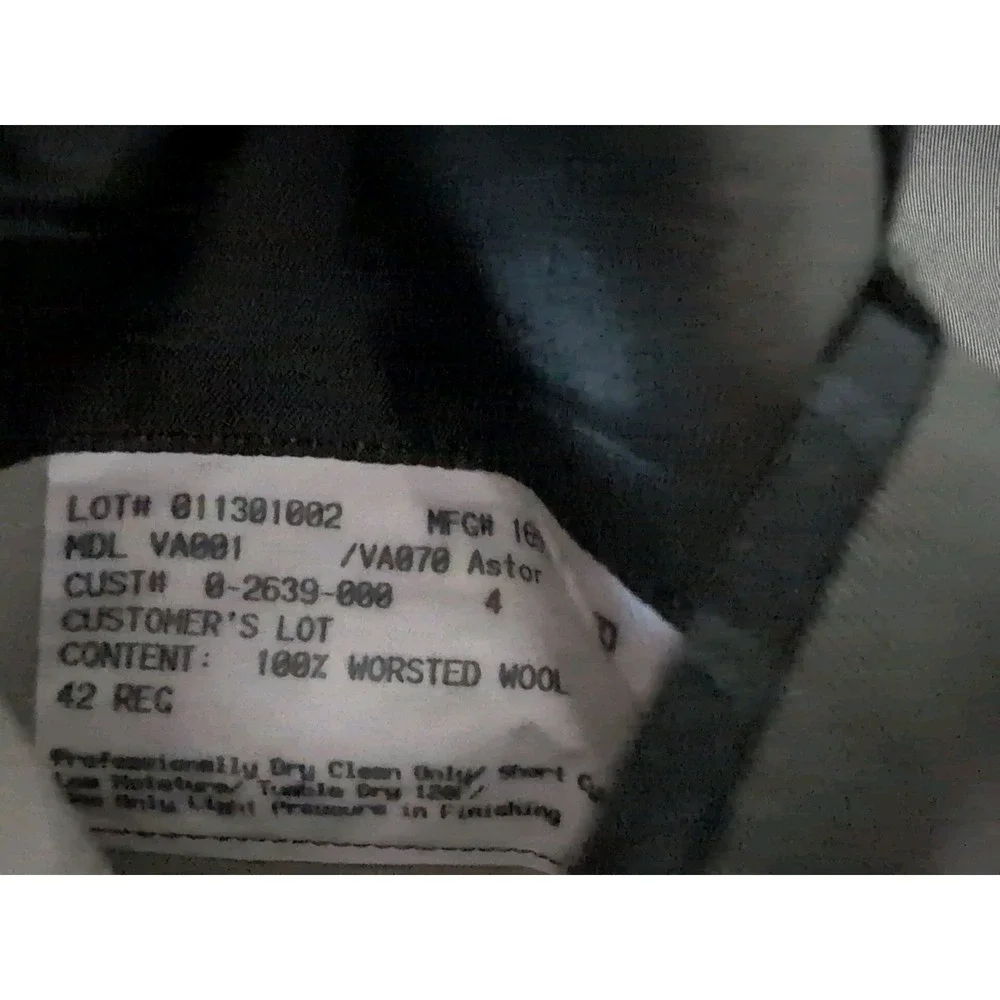 42R‎ Hickey Freeman Modern Fit Charcoal Grey Pinstripe Wool Suit Jacket Made USA